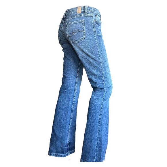 Maurices Y2K Taylor boot womens 1/2 SHORT 26” cotton bootcut jeans medium wash - Picture 3 of 8